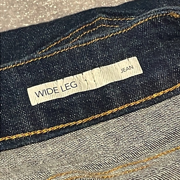 Code Bleu Wide Leg Flat Front High Waist Welt Pocket Trouser Jeans Size 12 - Picture 5 of 11